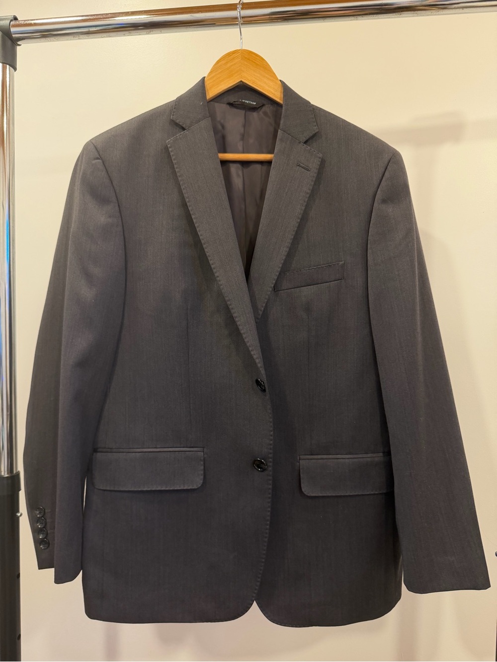 Marc Anthony Men's Dark Gray Two-Button Suit Blazer